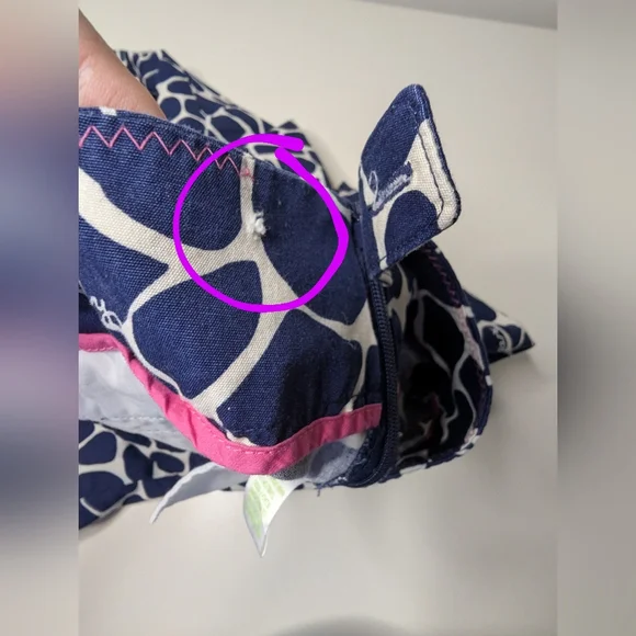 SEE DETAILS - Lilly Pulitzer Womens Size 8 Kristen Capri Cropped Navy Pants - Picture 7 of 15